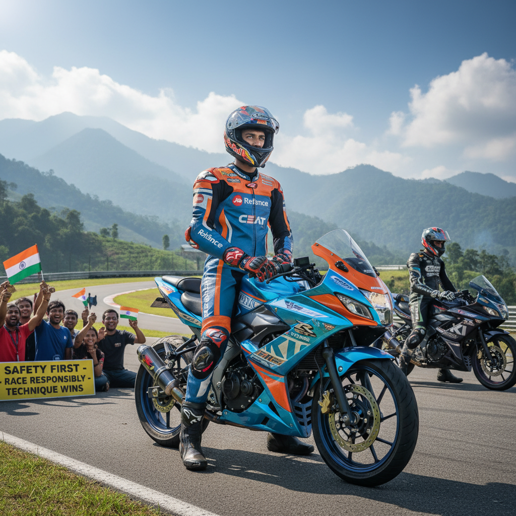 Unleashing Speed: Akash Kalitas Thrilling Debut in Motorcycle Racing – The Fastest Rider in the North East!