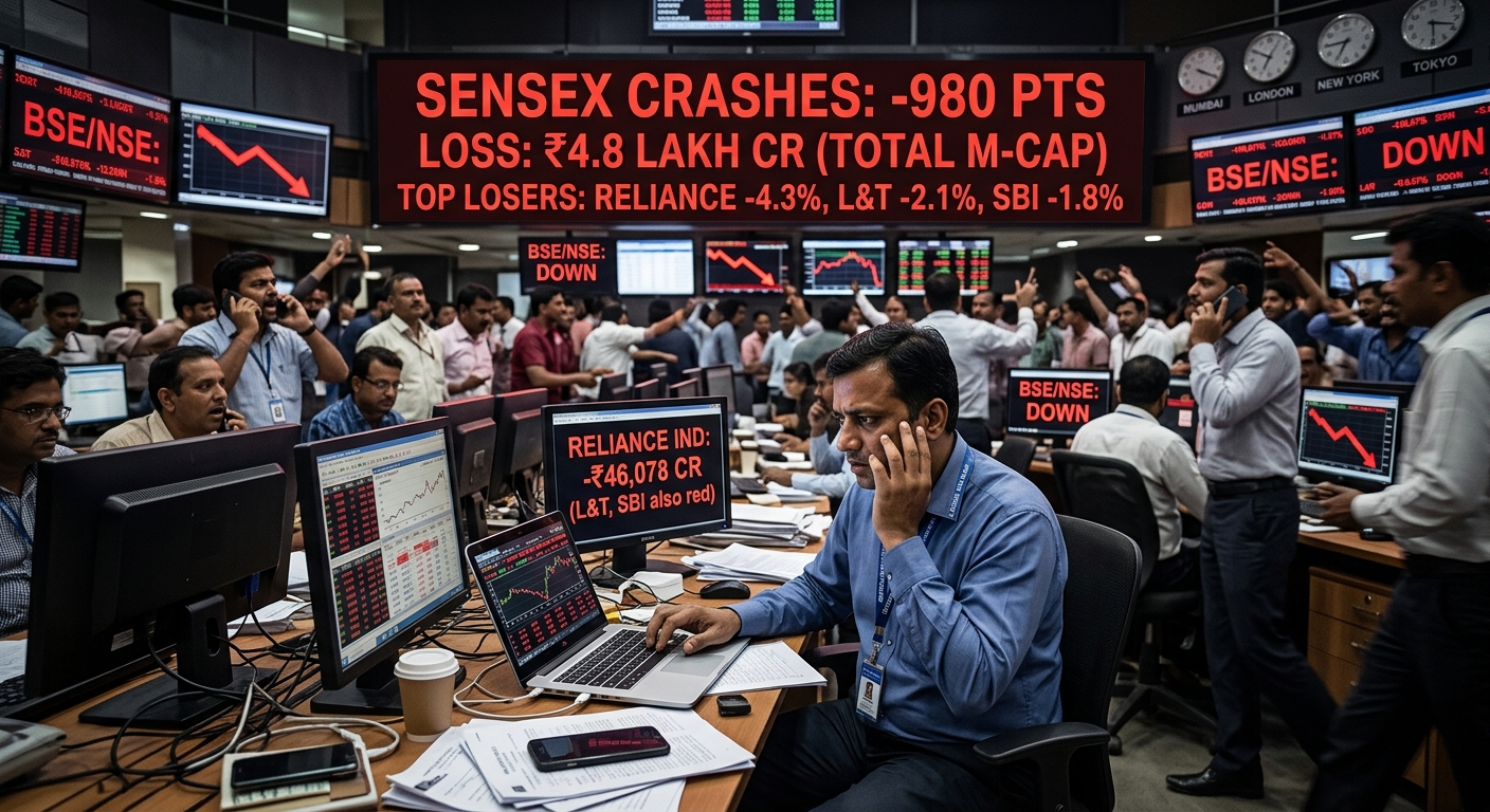 Massive Market Shift: Top 10 Firms Lose ₹1.54 Lakh Crore, With Reliance Taking the Hit!