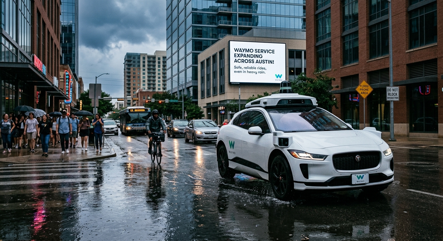 Waymo Extends Suspension in Four Cities as Robotaxis Navigate Flooded Streets | TechCrunch
