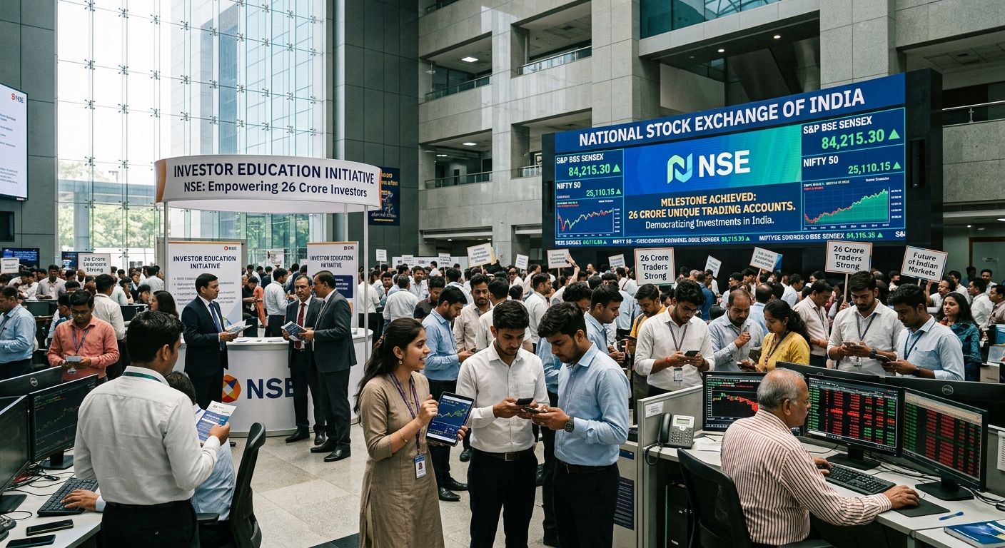 Indias Stock Market Surge: NSE Celebrates 26 Crore Trading Accounts Milestone!