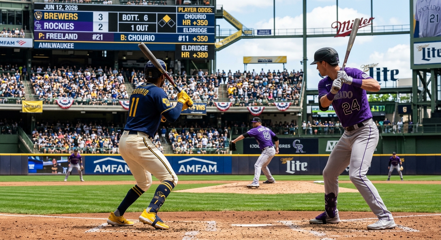 Unmissable Home Run Bets for June 12, 2026: Spotlight on Chourio and Eldridge!