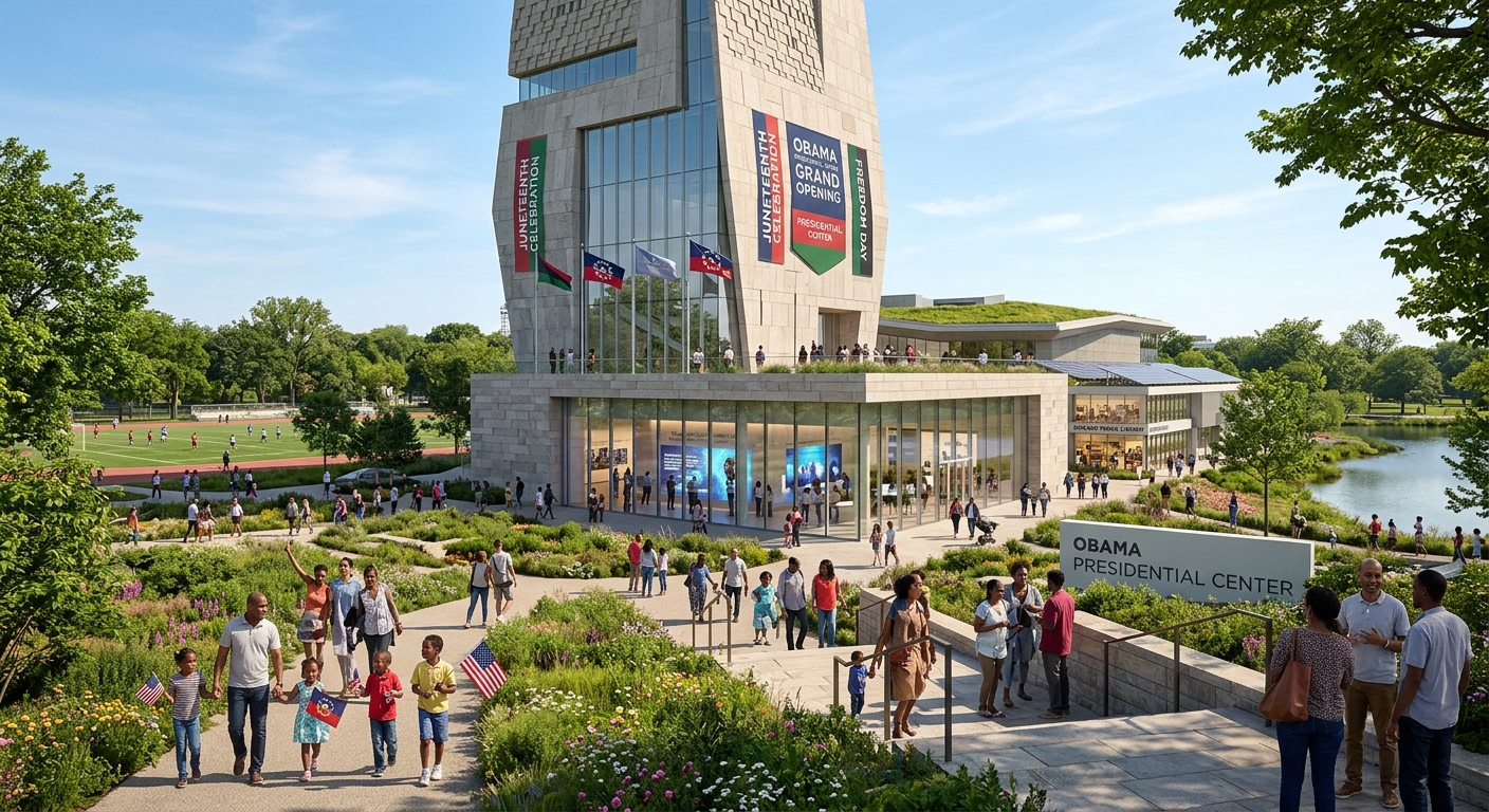 Get an Exclusive Sneak Peek Inside the $850 Million Obama Presidential Center Before Its Grand Juneteenth Opening!