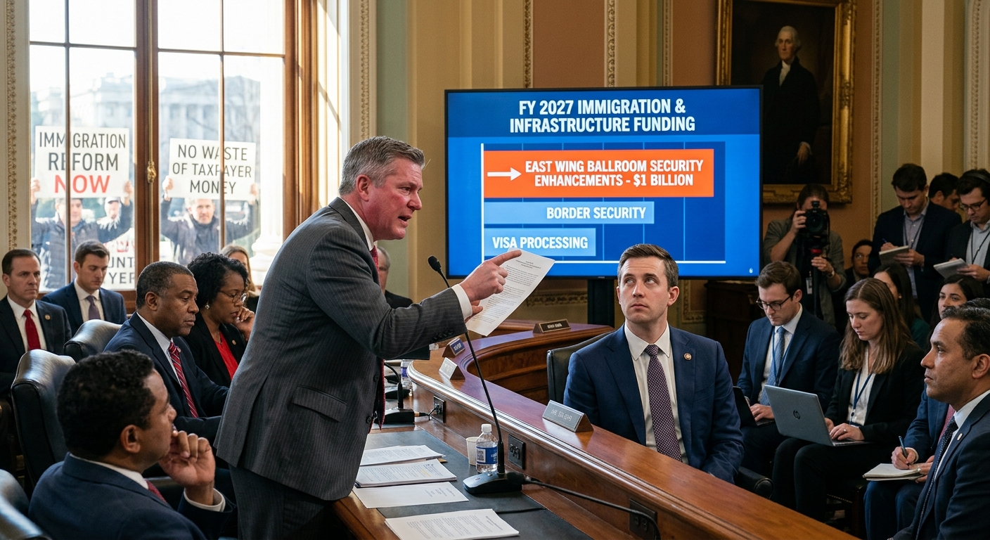 Senate Republicans Cut Up to $1 Billion from Immigration Bill, Affecting Trump Ballroom Security!