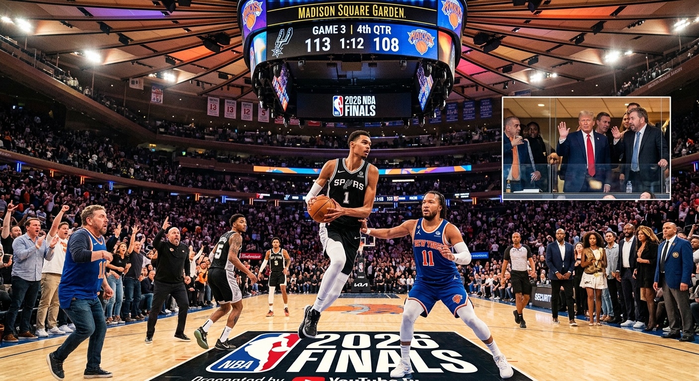 Trump Faces Jeers as Knicks Fall to Spurs in Thrilling NBA Finals Game 3 at Madison Square Garden
